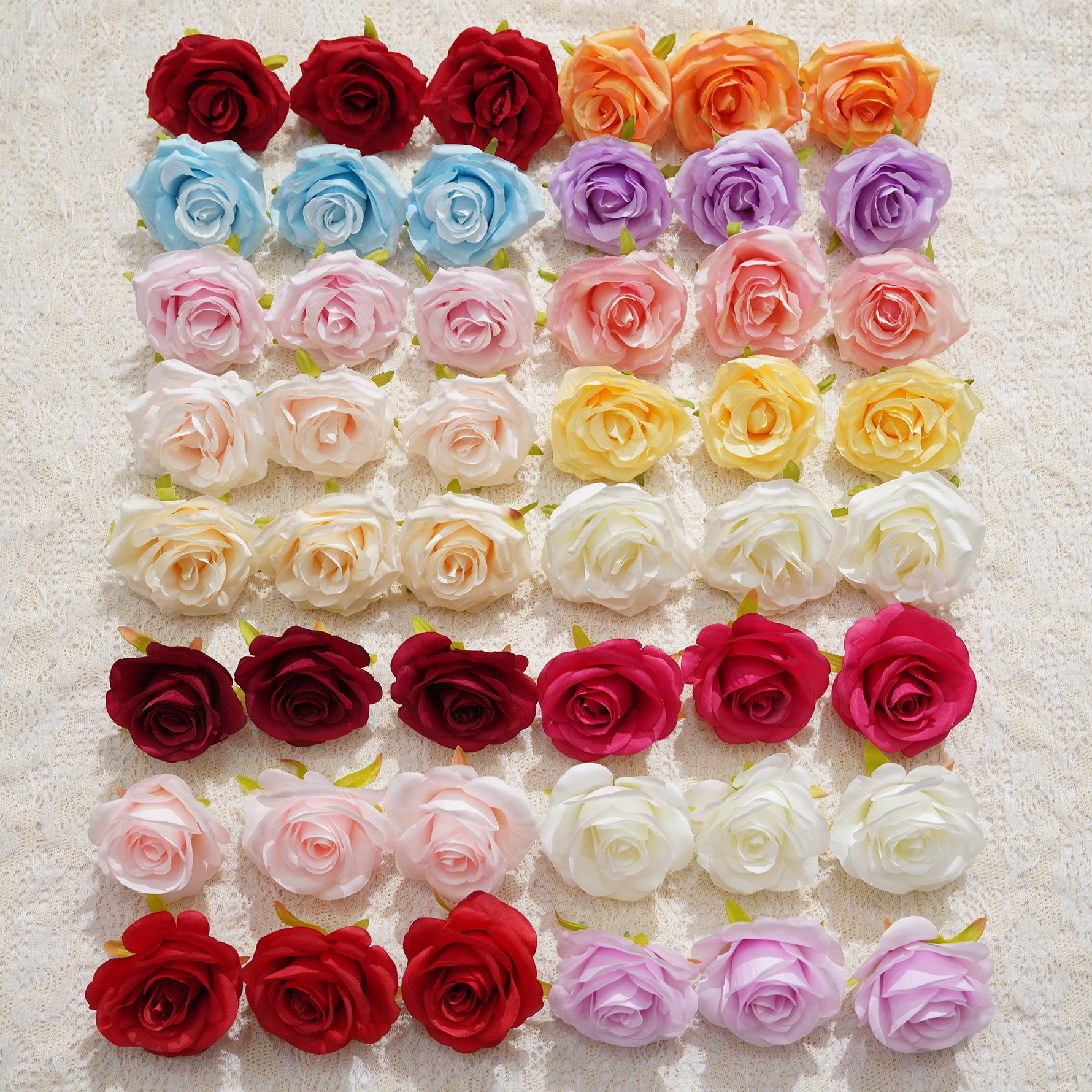 light pink silk rose head