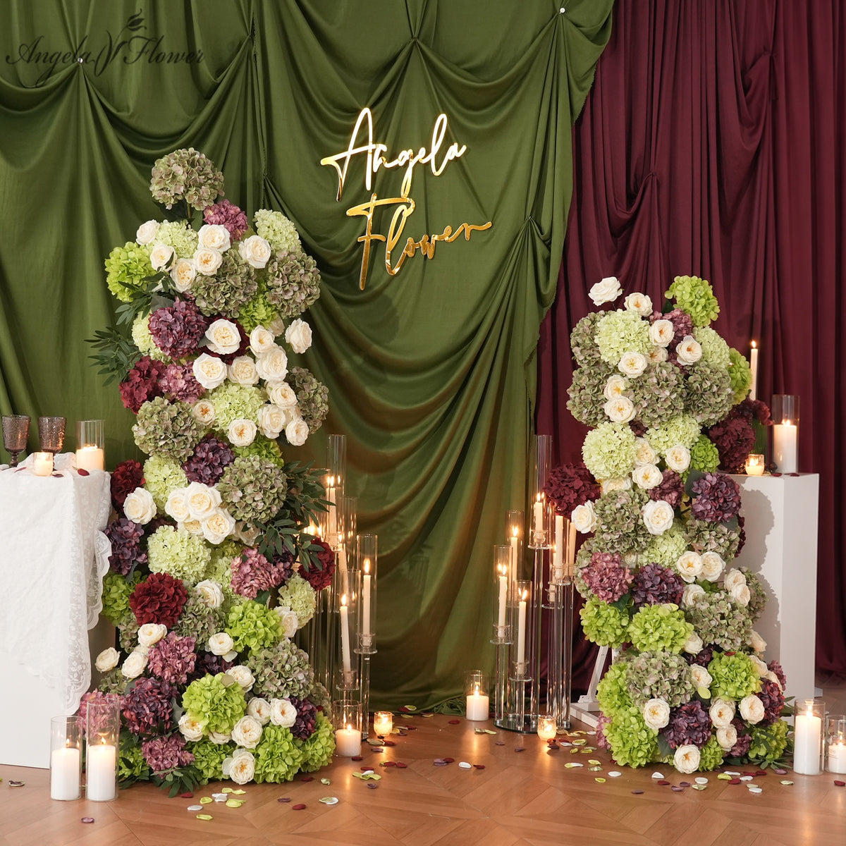 kt board hydrangea flower for multiple event uses