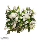 Long white tassel flowers hanging down from wedding arch top