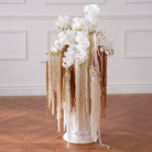 Artificial white orchid with cream brown vine wedding flower set