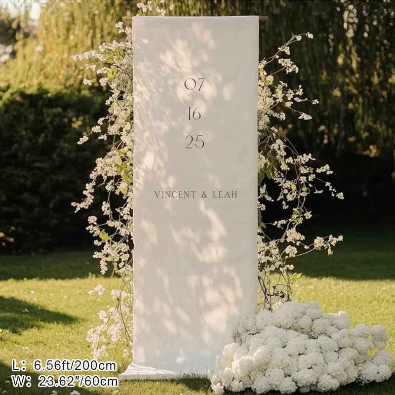 Minimalist Wedding Welcome Banner Stand