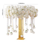 White Hanging Flower Centerpiece for Luxury Wedding Reception
