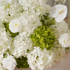Hydrangea Palm Floor Arrangement for Ceremony