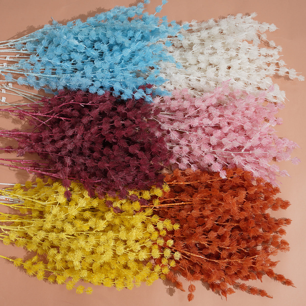 Rainbow color faux happy fruit sprigs home floral decor