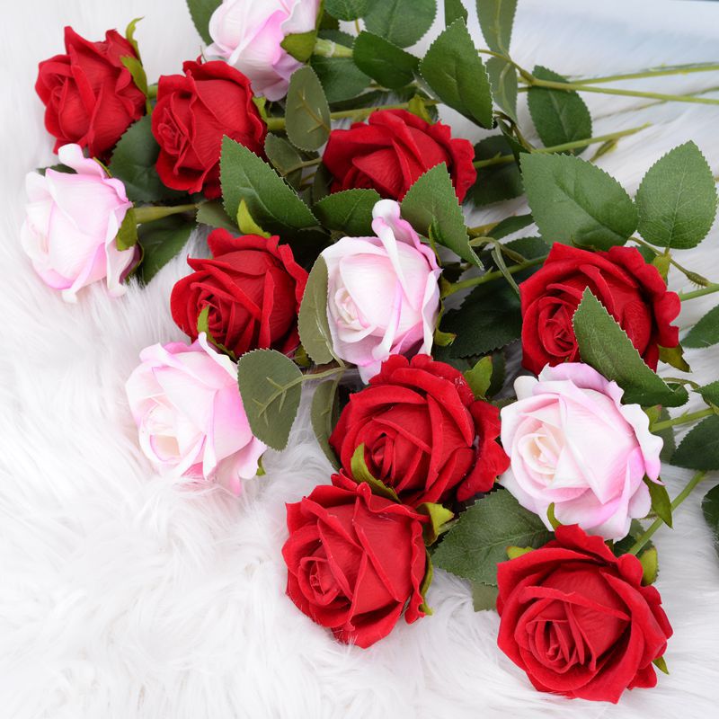 burgundy_fake_rose_bouquet_filler