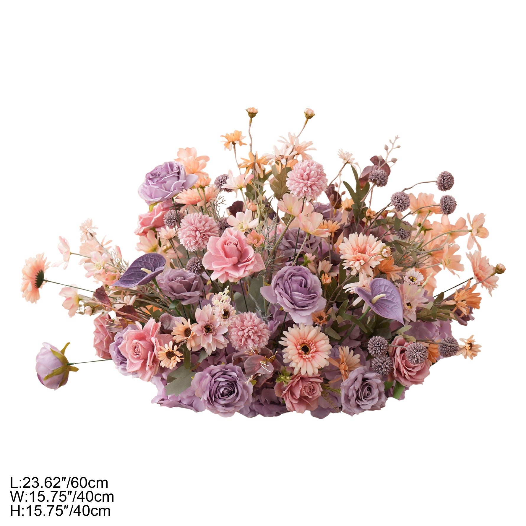 Wedding Stage Dusty Purple Flower Decor