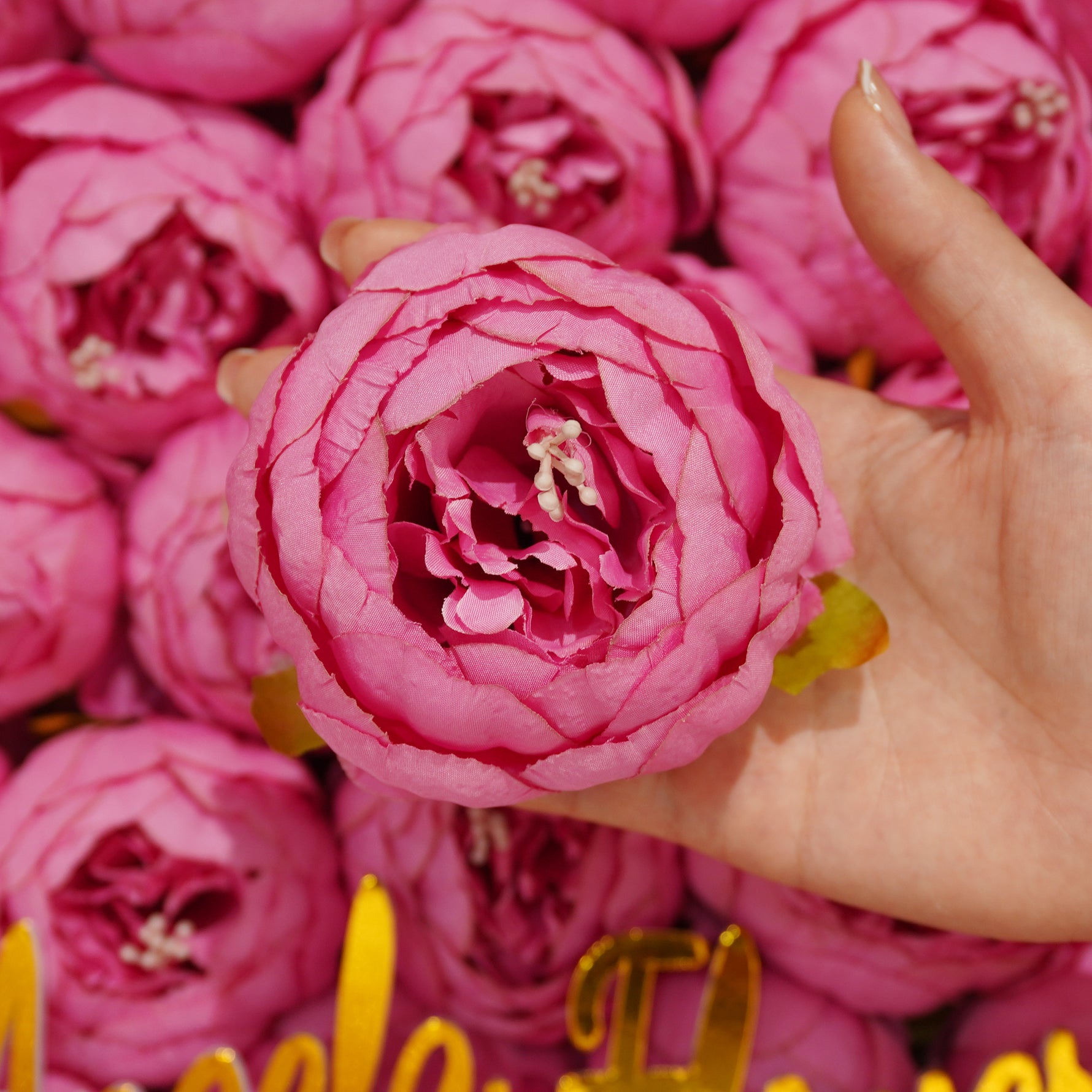 Wine maroon silk ranunculus decor blooms