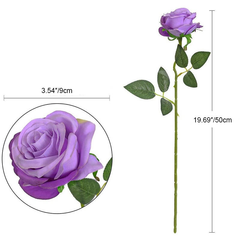 Artificial Purple Rose Bouquet