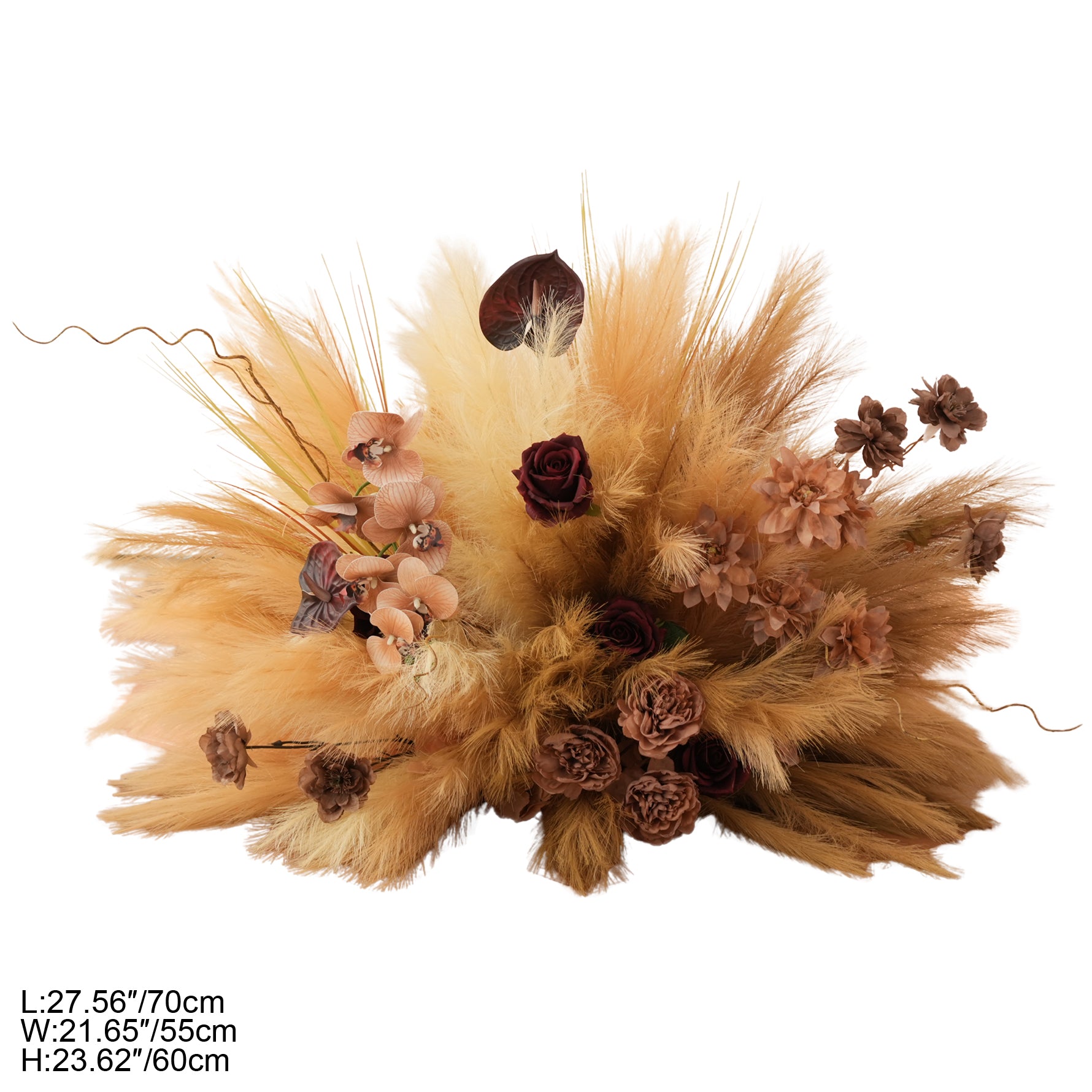 Premium artificial autumn pampas floor flowers