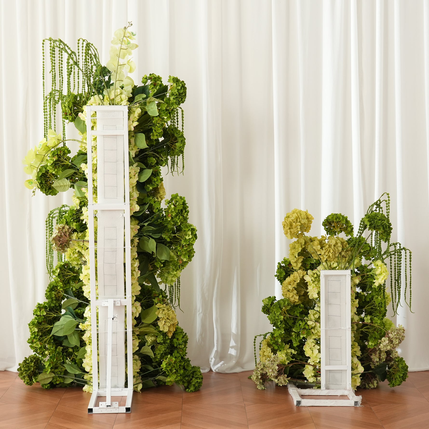 A9098 Green Vine Hydrangea Flower Arrangement KT Board Wedding