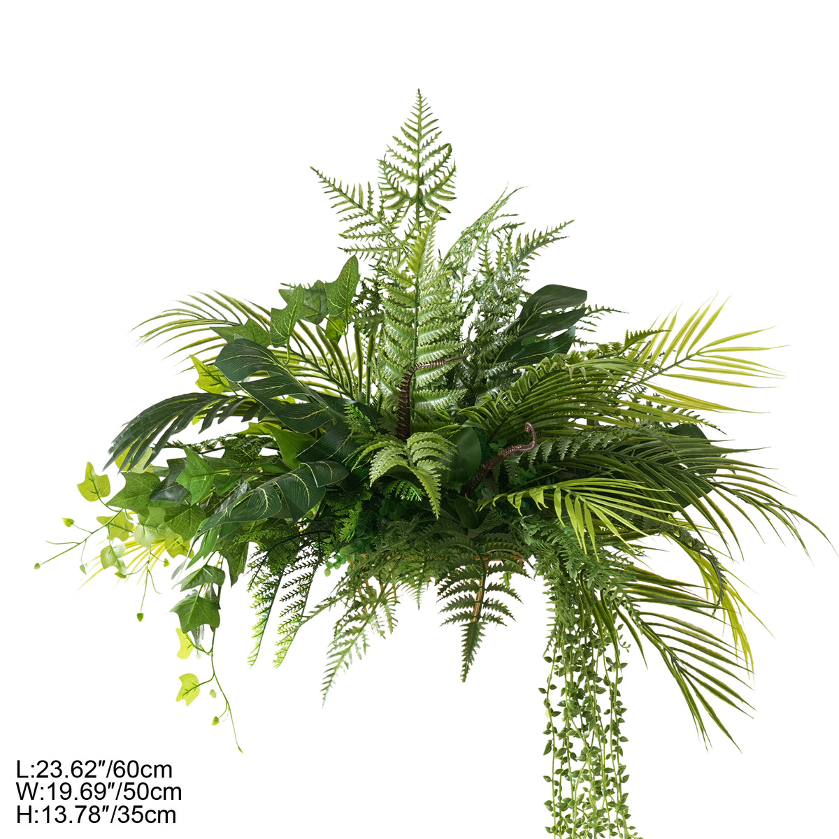 Lush greenery centerpiece for rustic outdoor weddings