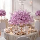 Mixed purple and pink floral sphere collection for events