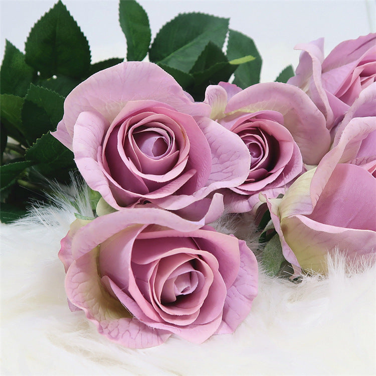 Silk rose sprig vase arrangement