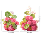 Hot pink dahlia faux flower arrangement 