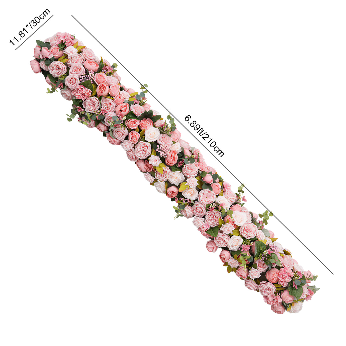 long drape ivy eucalyptus faux rose peony table garland