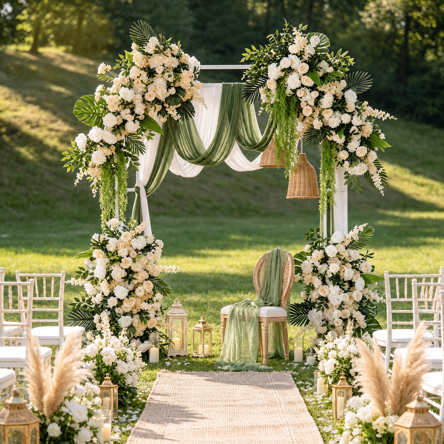 artificial_wedding_arch_with_greenery