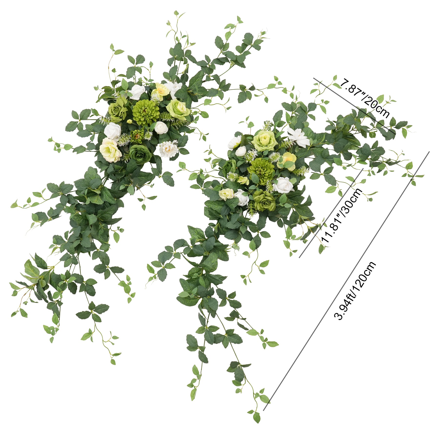 indoor‑minimal‑wedding‑green‑white‑floral‑display
