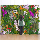 artificial flower backdrop for ceremony photography
