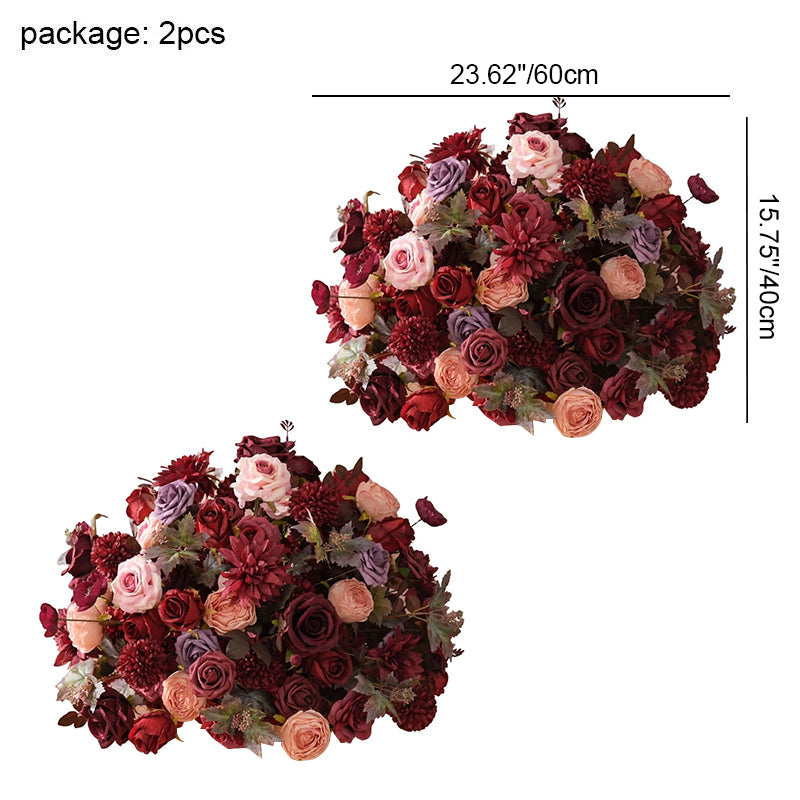 faux-flower-centerpiece-burgundy-rose