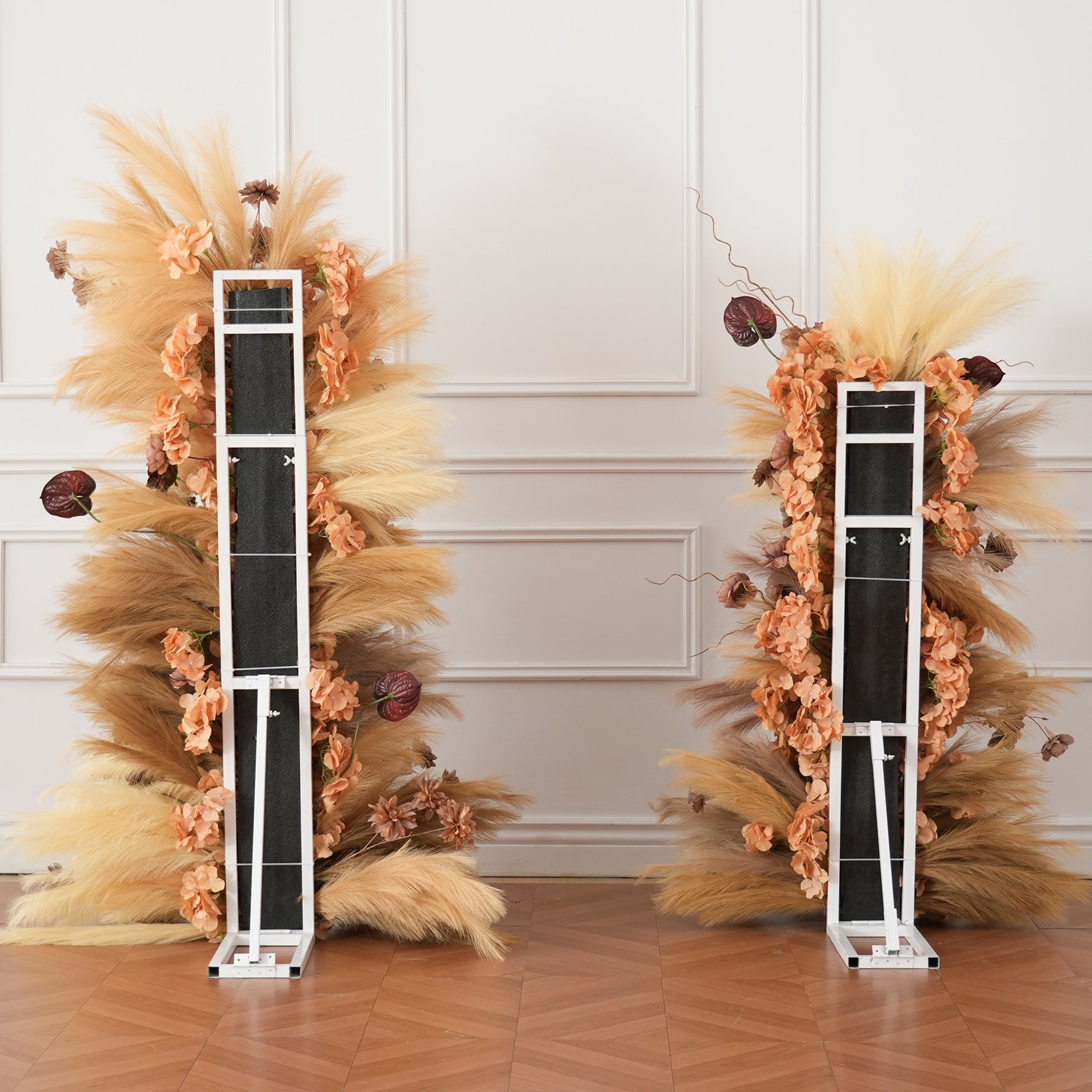 Faux pampas grass florals for KT board wedding