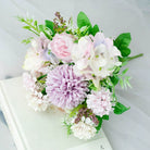 dusty blush silk mixed flower bouquet for wedding event
