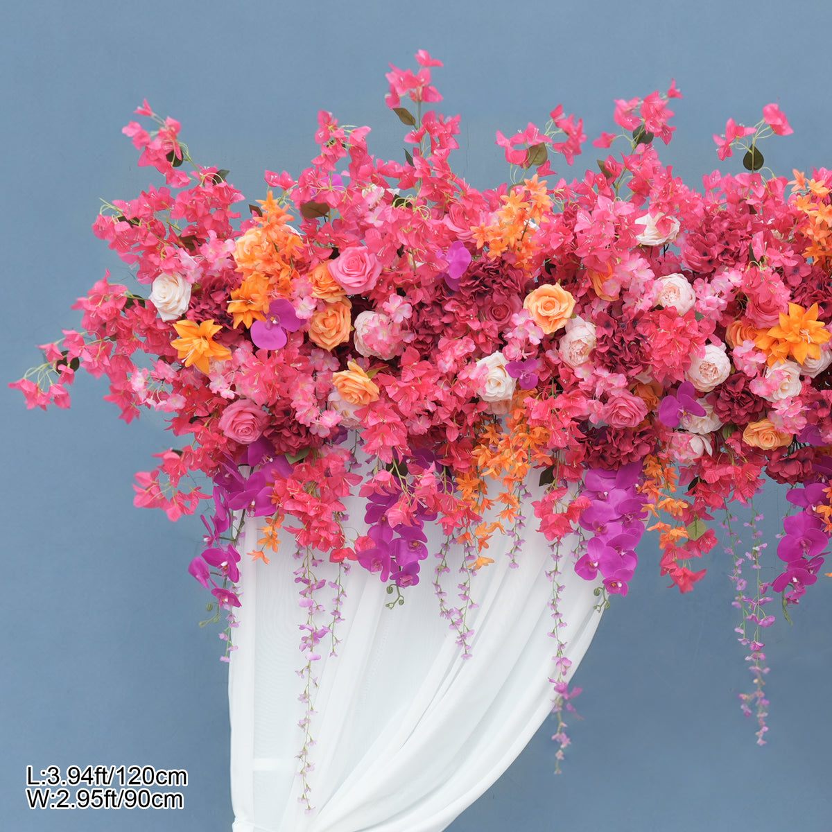 cascading wisteria flower for photo backdrop