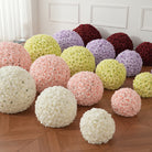 Gapless full artificial rose sphere for event props