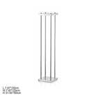Tall shiny metal pillar pedestal stand for wedding aisle and banquet centerpieces