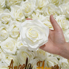 large silk rose head