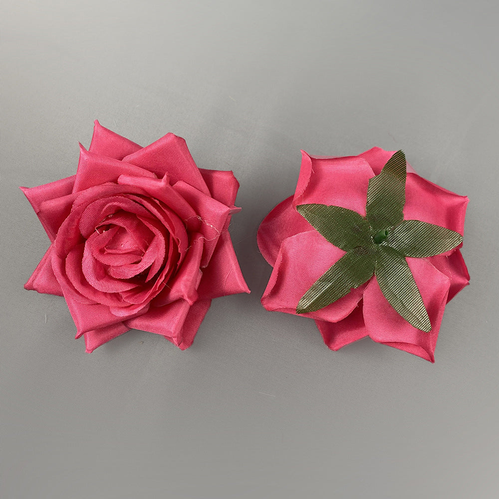 fabric rose heads flower wall decor