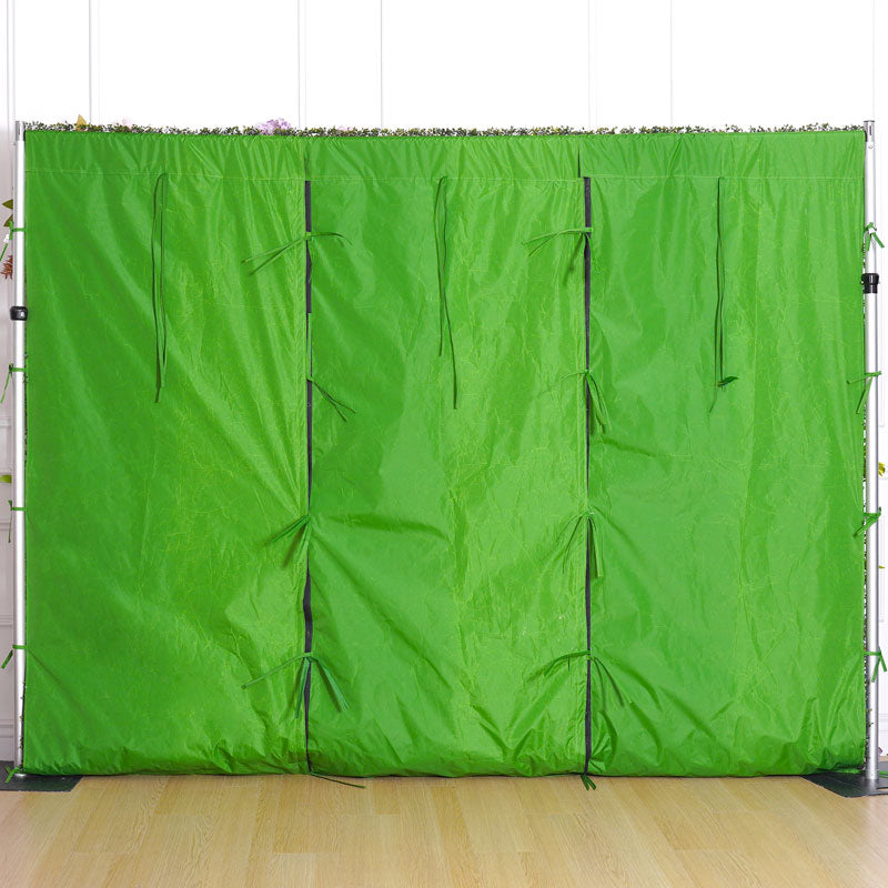 Mixed bloom flower wall panel with tropical green foliage