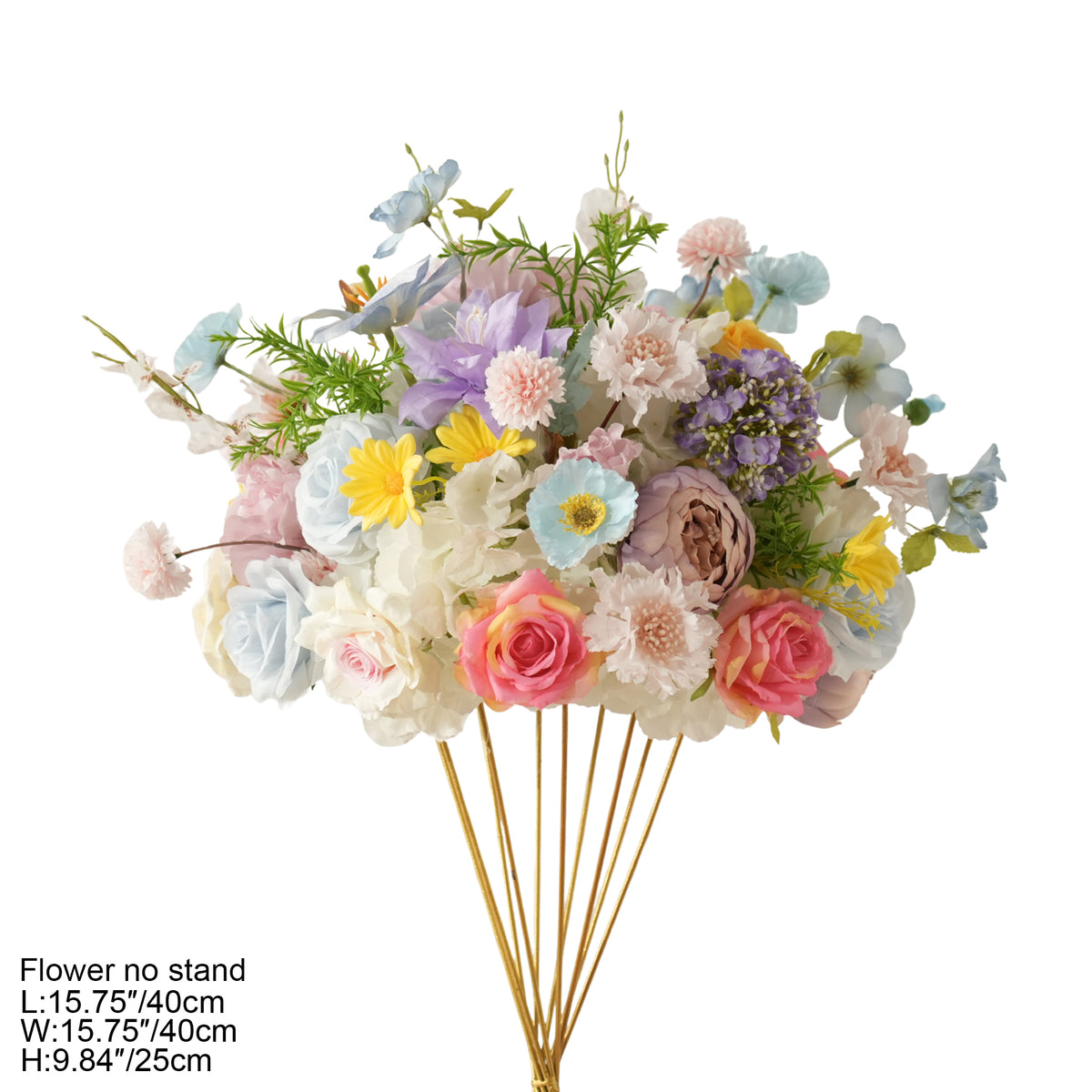 hydrangea mixed artificial table flower garland for banquet