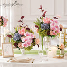 Protea and moth orchid wedding table centerpiece