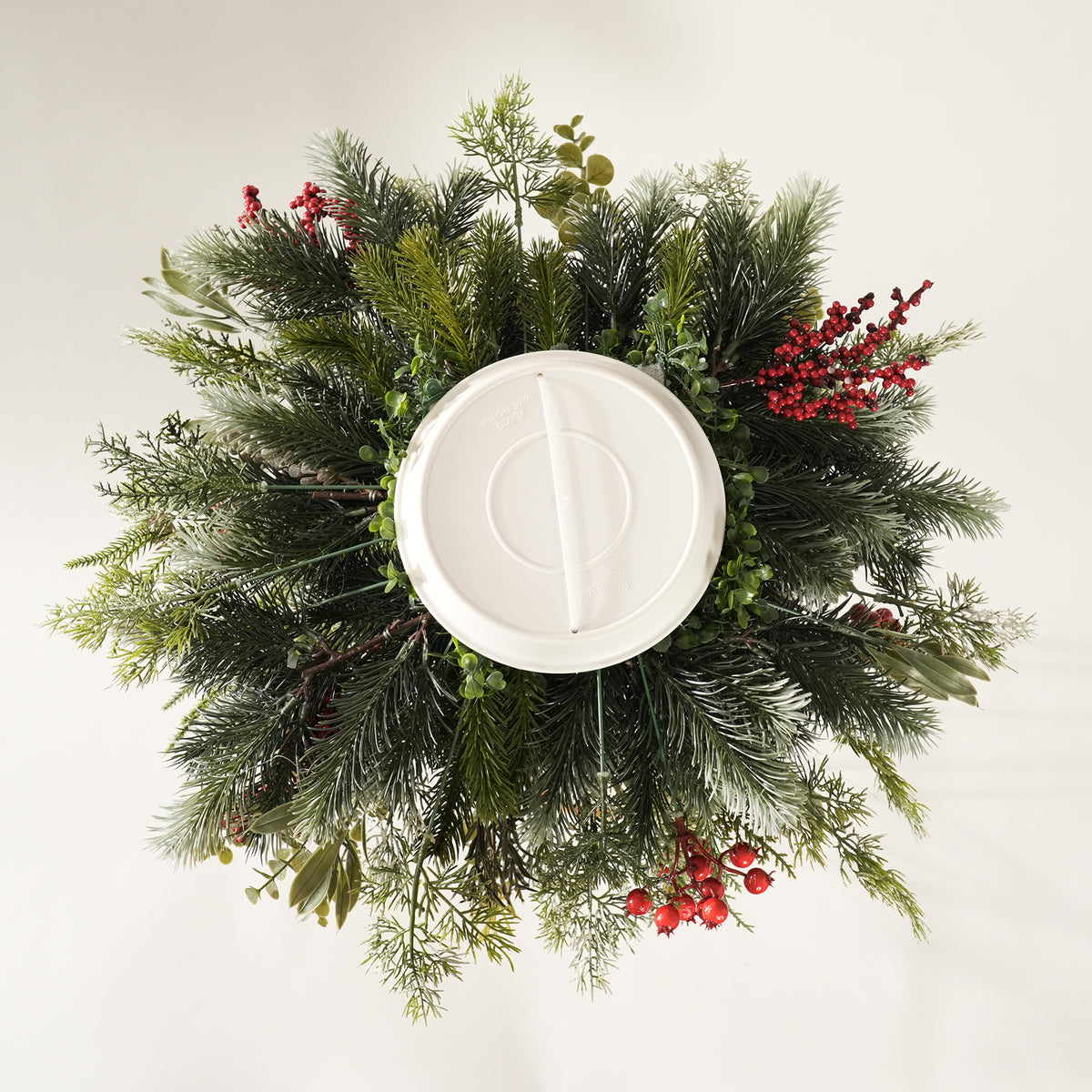 Minimalist winter pine table bush for quiet Christmas home decor