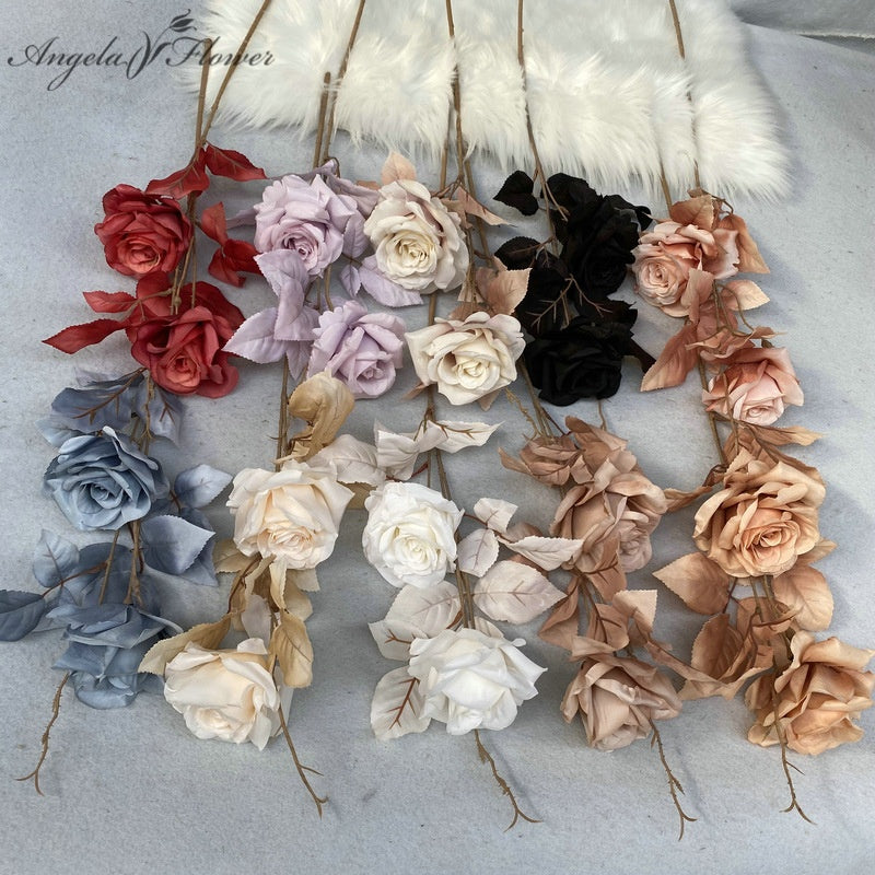 dusty_blue_silk_rose_vase_display