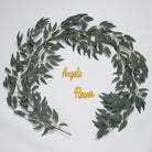 Soft green faux eucalyptus garland wedding table decor