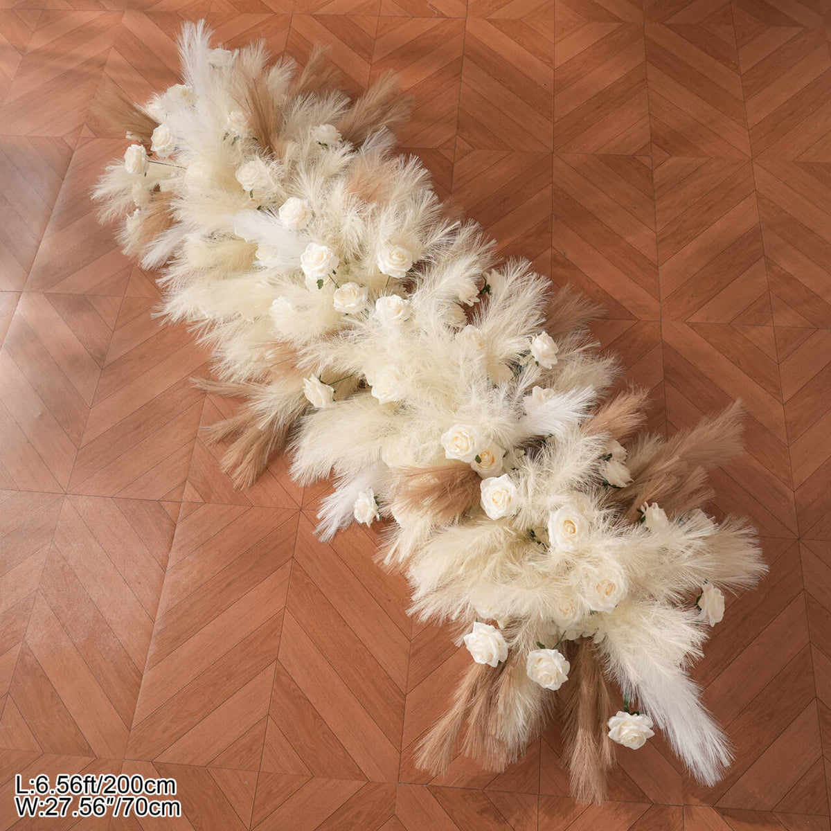 soft ivory pampas grass cluster for photo backdrop