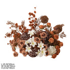 taupe brown table centerpiece artificial flowers
