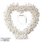 White Rose Heart Shaped Wedding Arch Backdrop