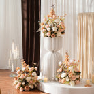 artificial-rose-centerpiece-with-greenery