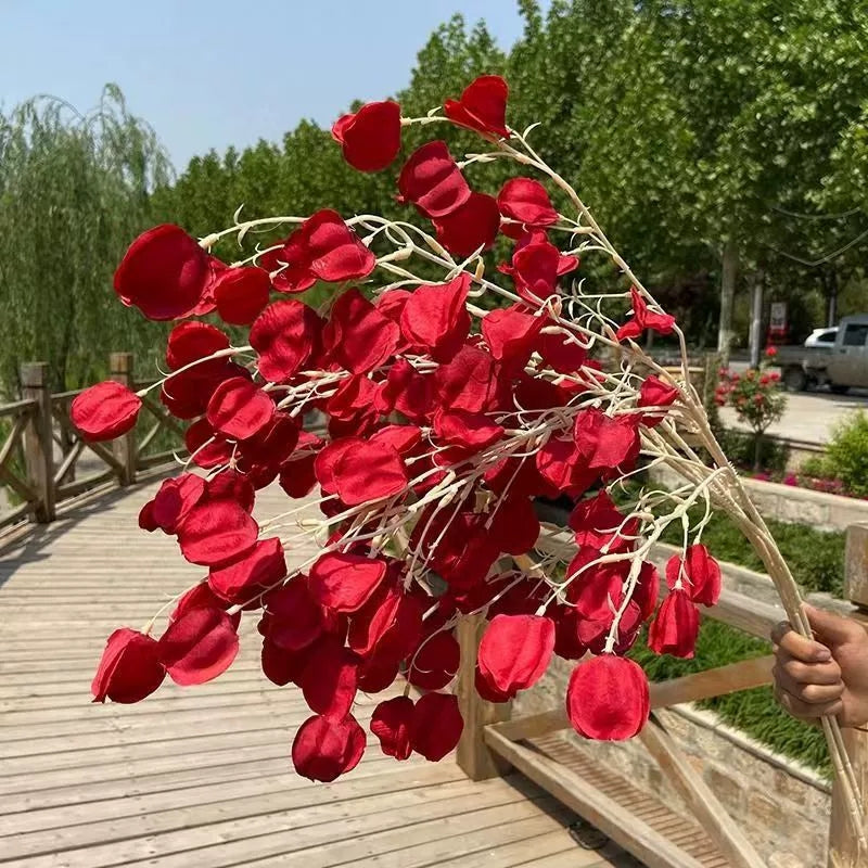 Artificial hanging lantern flower silk stem