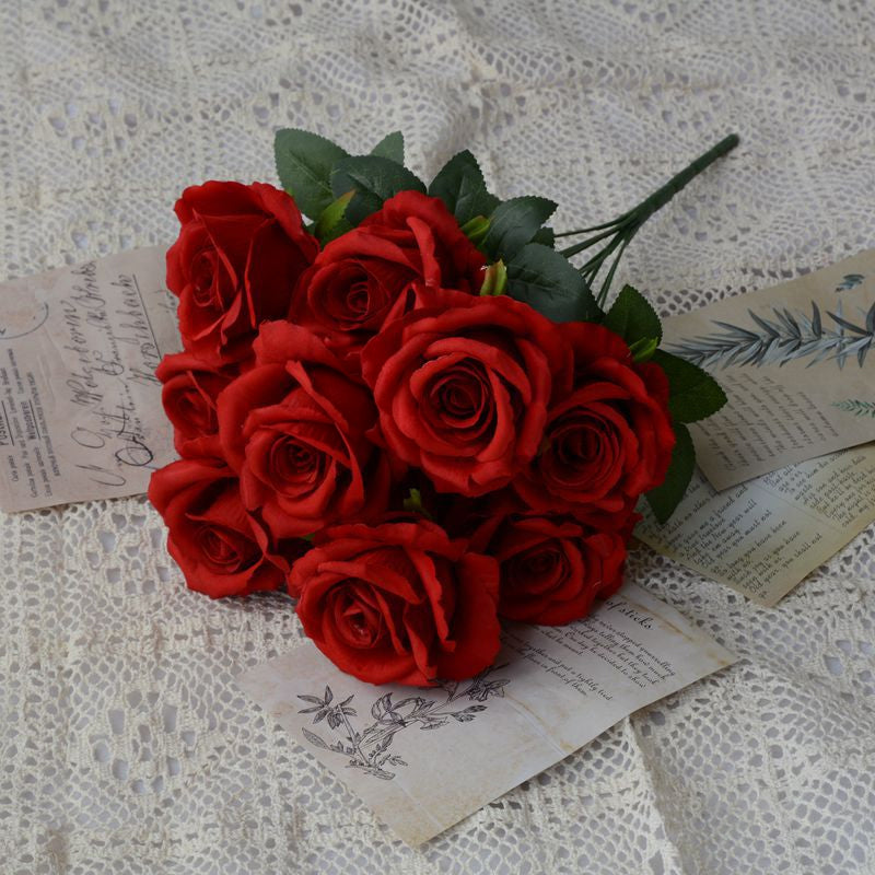 bordeaux_wine_red_faux_rose_bouquet