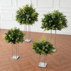 Reusable artificial greenery table bouquet for dinner events