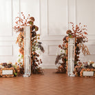 rustic cocoa color wedding floral decor