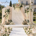 Long vine trailing hanging flower swag for wedding backdrop corners