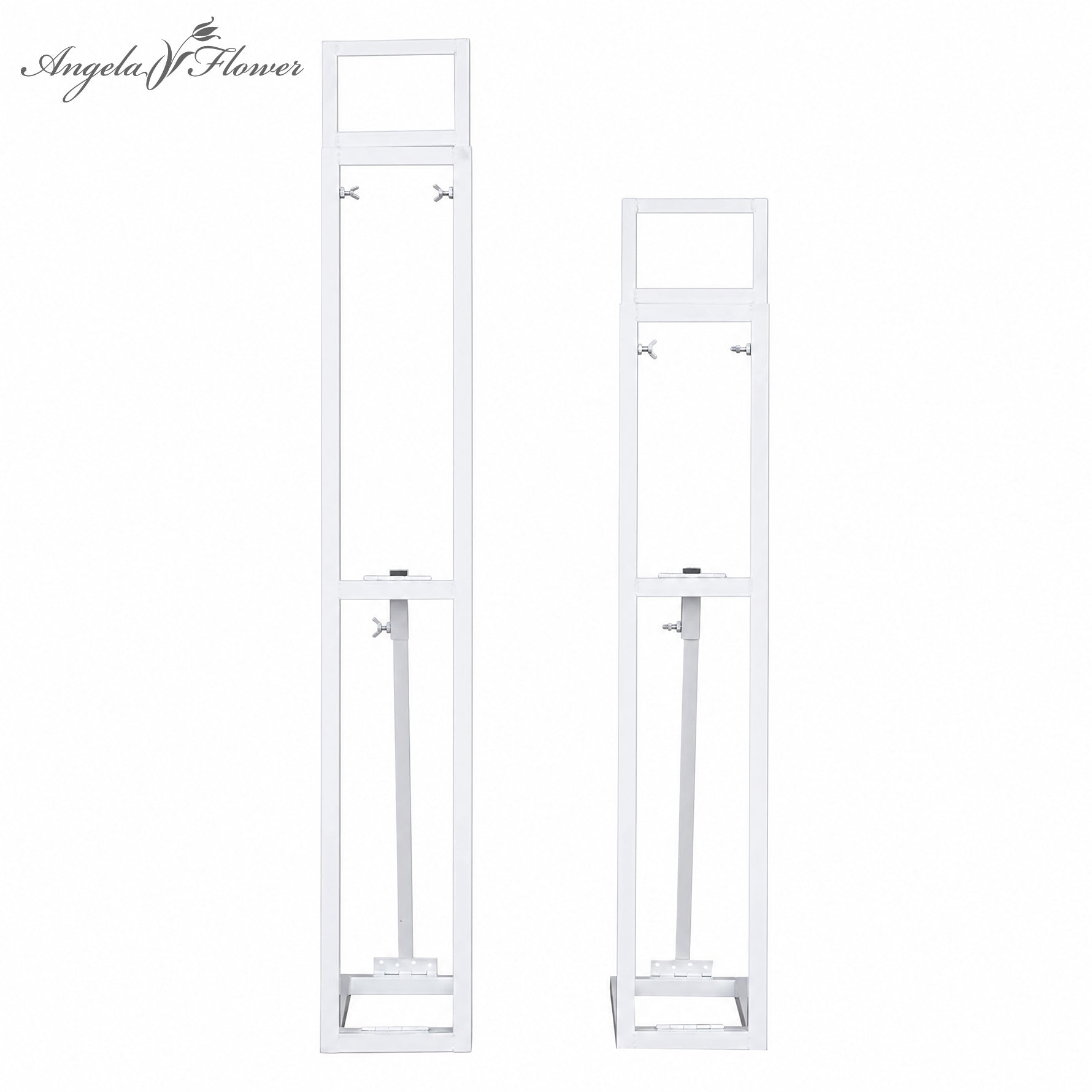 S-A8891 White Adjustable Shelf Square Frame Wedding Decor KT