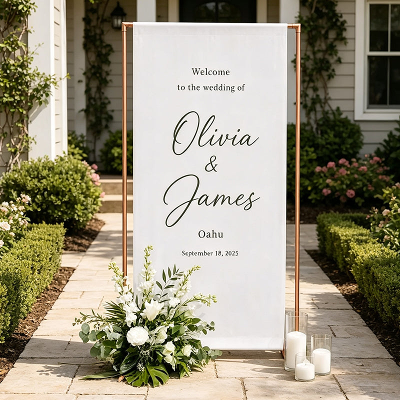 Modern Romantic Wedding Entrance