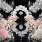 artificial rose ball for party display