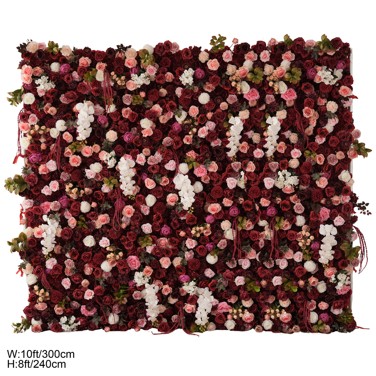 Floral wall backdrop for birthday and anniversary events