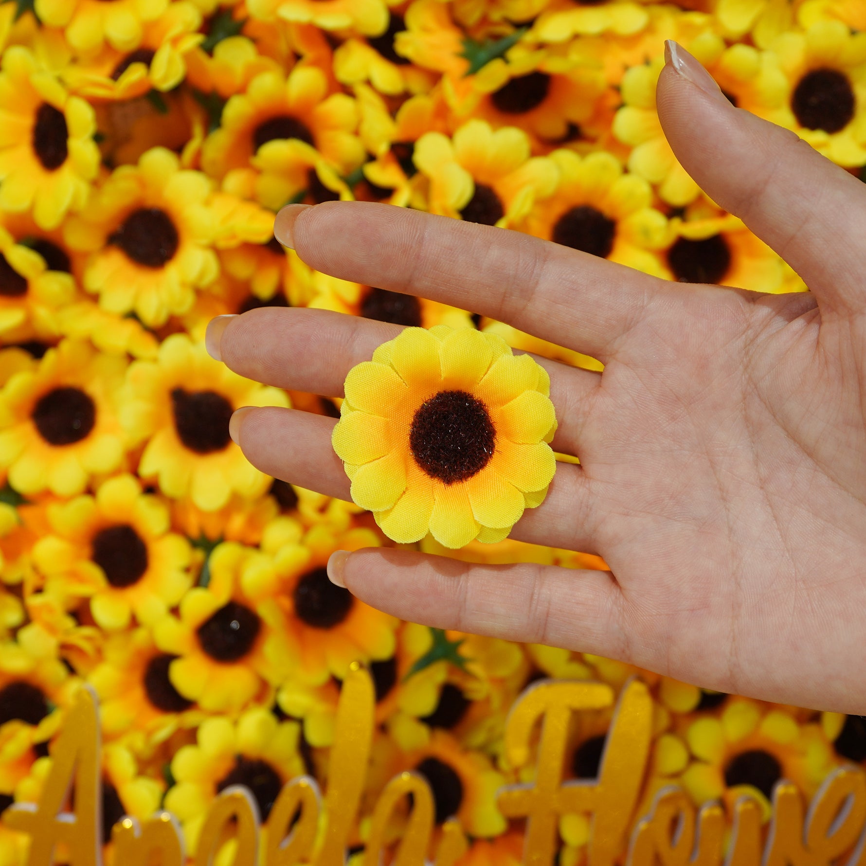 Bulk artificial sunflower heads for diy craft decor